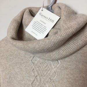 Garnet Hill Cashmere Pointelle Sweater Cape